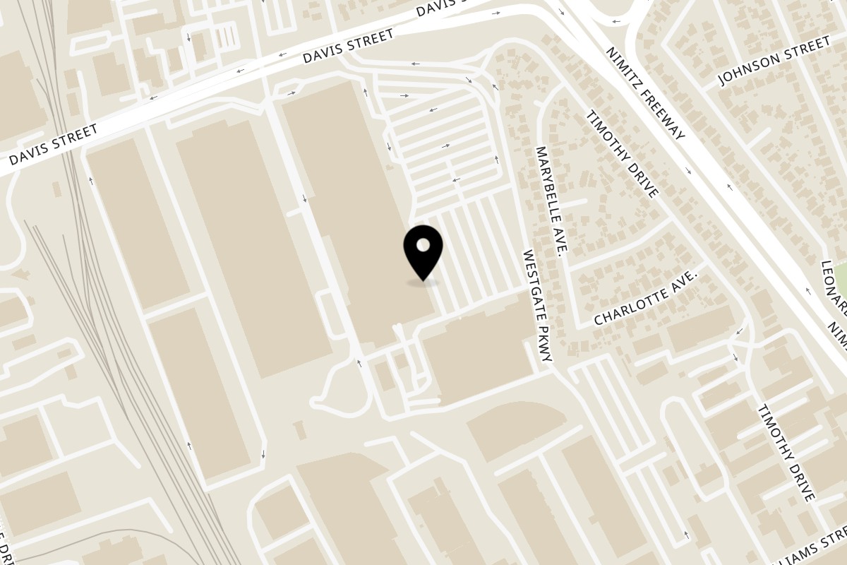 Map showing the location of It's A Grind Coffee House San Leandro on 1933 Davis St in San Leandro